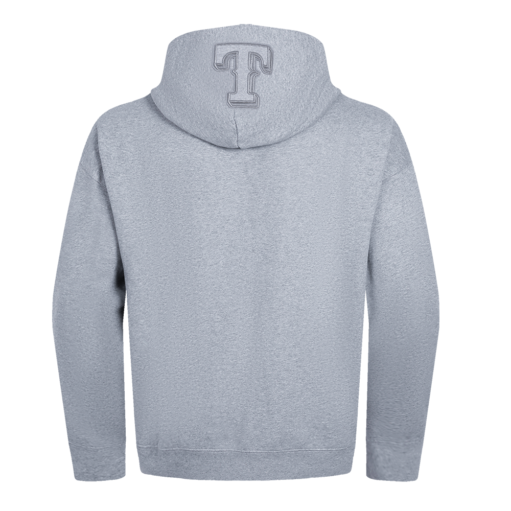 MLB TEXAS RANGERS NEUTRAL MEN'S  DROP SHOULDER FLC PO HOODIE (DARK HEATHER GRAY)