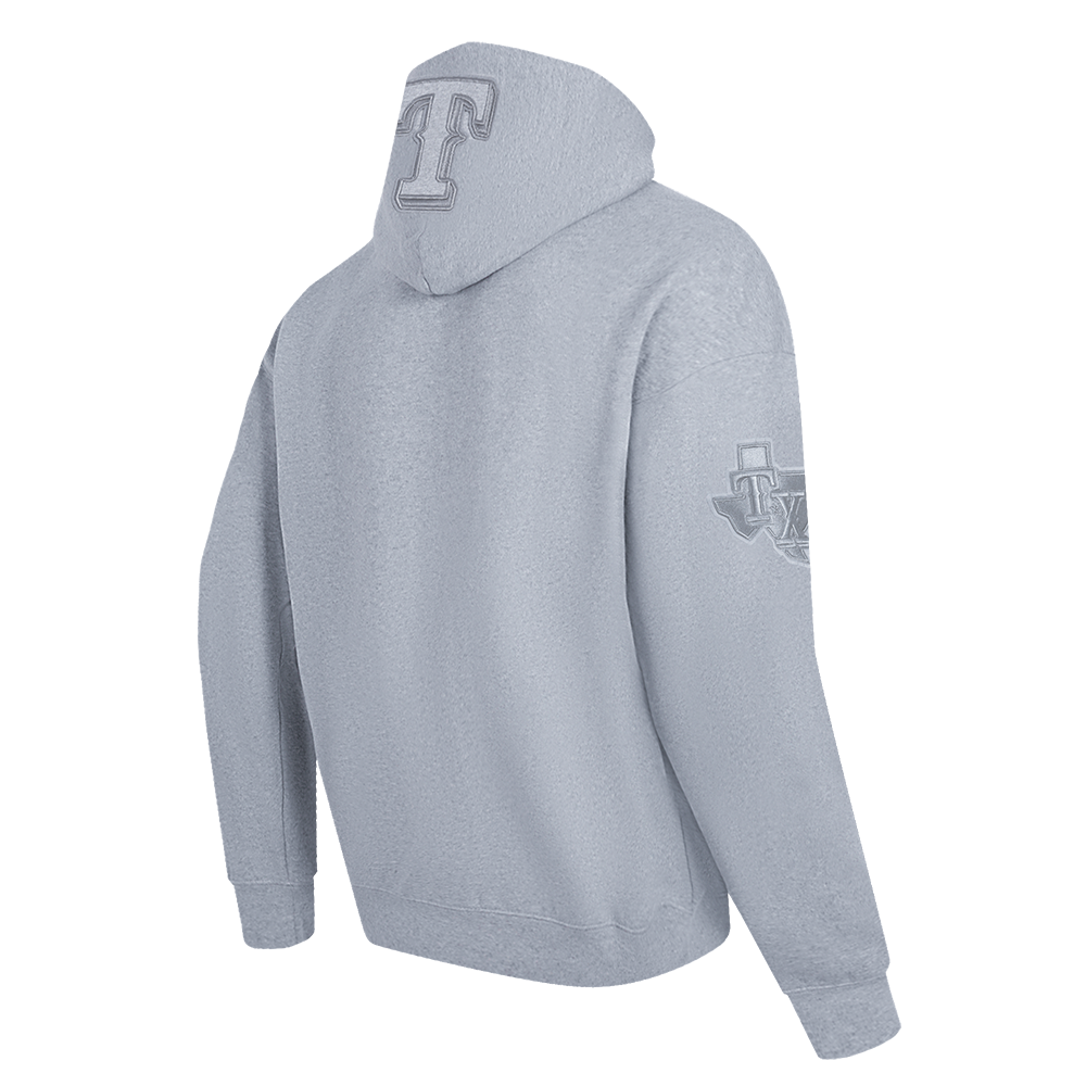 MLB TEXAS RANGERS NEUTRAL MEN'S  DROP SHOULDER FLC PO HOODIE (DARK HEATHER GRAY)