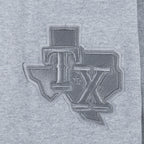 MLB TEXAS RANGERS NEUTRAL MEN'S  DROP SHOULDER FLC PO HOODIE (DARK HEATHER GRAY)
