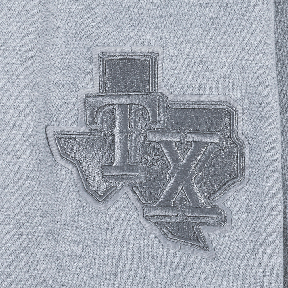 MLB TEXAS RANGERS NEUTRAL MEN'S  DROP SHOULDER FLC PO HOODIE (DARK HEATHER GRAY)