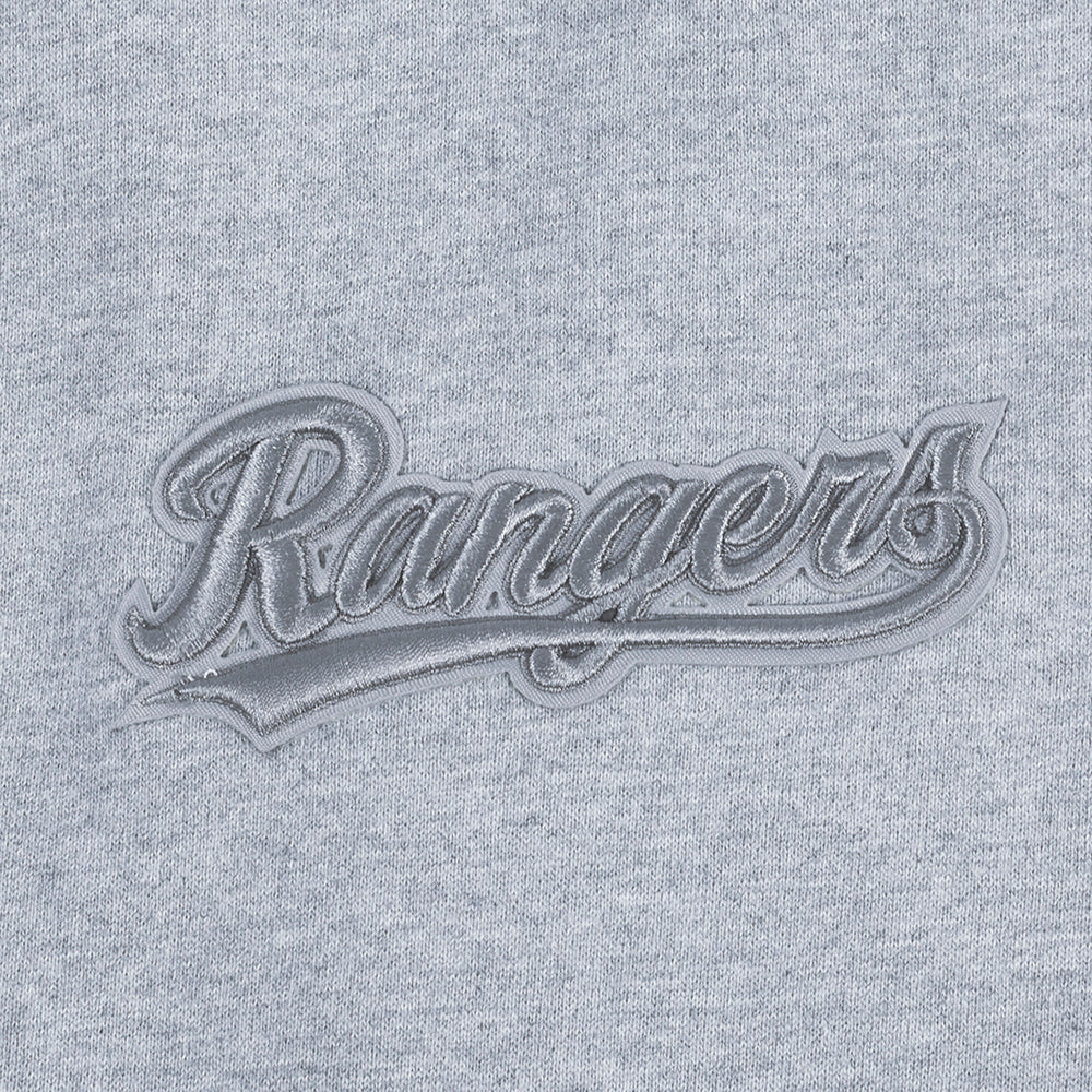 MLB TEXAS RANGERS NEUTRAL MEN'S  DROP SHOULDER FLC PO HOODIE (DARK HEATHER GRAY)