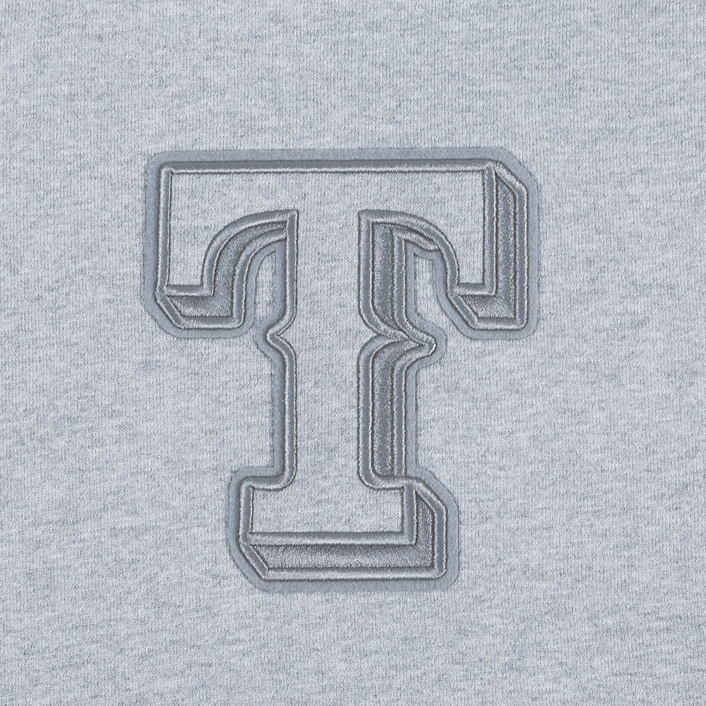 MLB TEXAS RANGERS NEUTRAL MEN'S  DROP SHOULDER FLC PO HOODIE (DARK HEATHER GRAY)