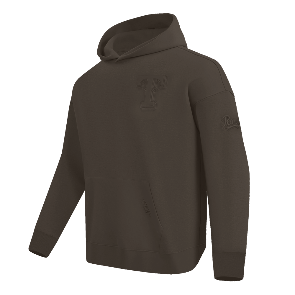 MLB TEXAS RANGERS NEUTRAL MEN'S  DROP SHOULDER FLC PO HOODIE (DARK TAUPE)