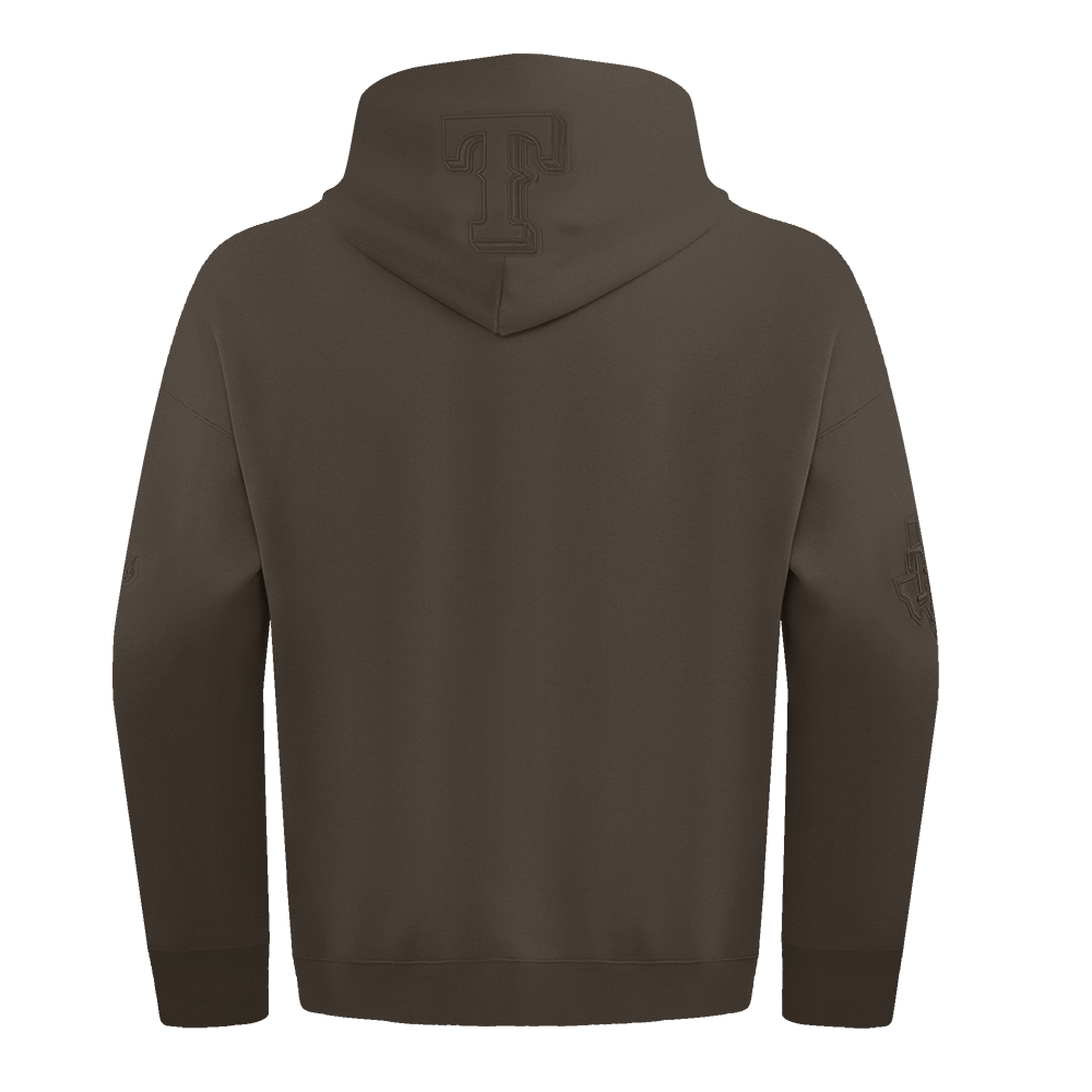 MLB TEXAS RANGERS NEUTRAL MEN'S  DROP SHOULDER FLC PO HOODIE (DARK TAUPE)