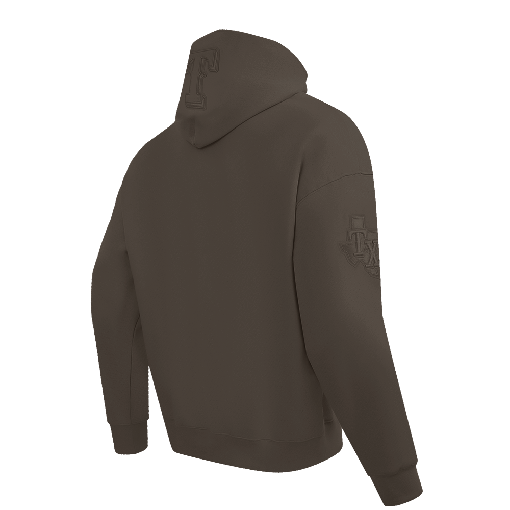 MLB TEXAS RANGERS NEUTRAL MEN'S  DROP SHOULDER FLC PO HOODIE (DARK TAUPE)