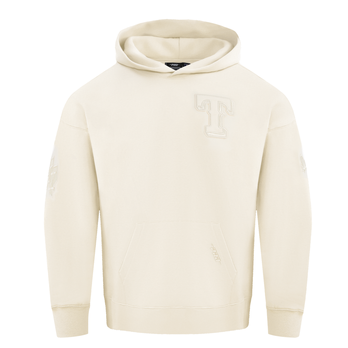 MLB TEXAS RANGERS NEUTRAL MEN'S  DROP SHOULDER FLC PO HOODIE (EGGSHELL)
