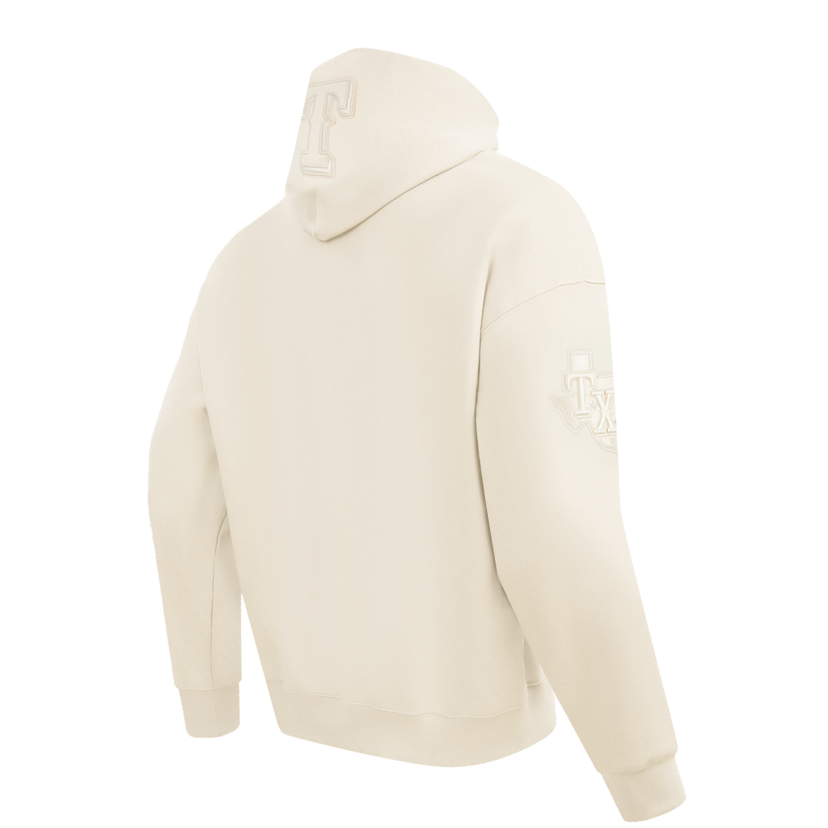 MLB TEXAS RANGERS NEUTRAL MEN'S  DROP SHOULDER FLC PO HOODIE (EGGSHELL)