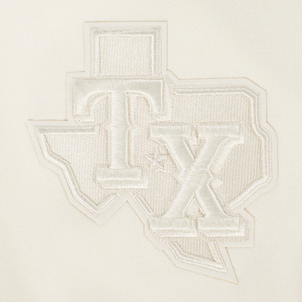 MLB TEXAS RANGERS NEUTRAL MEN'S  DROP SHOULDER FLC PO HOODIE (EGGSHELL)