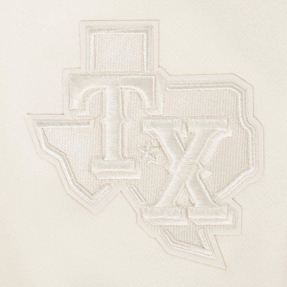 MLB TEXAS RANGERS NEUTRAL MEN'S  DROP SHOULDER FLC PO HOODIE (EGGSHELL)