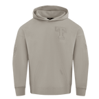 MLB TEXAS RANGERS NEUTRAL CHANDAIL À CAPUCHON EN MOLLETON À ÉPAULES TOMBANTES POUR HOMME (TAUPE)