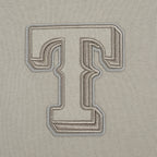 MLB TEXAS RANGERS NEUTRAL CHANDAIL À CAPUCHON EN MOLLETON À ÉPAULES TOMBANTES POUR HOMME (TAUPE)