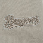 MLB TEXAS RANGERS NEUTRAL CHANDAIL À CAPUCHON EN MOLLETON À ÉPAULES TOMBANTES POUR HOMME (TAUPE)