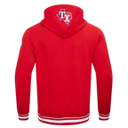 MLB TEXAS RANGERS SCRIPT TAIL CHANDAIL À CAPUCHON EN MOLLETON CÔTELÉ POUR HOMME (ROUGE)