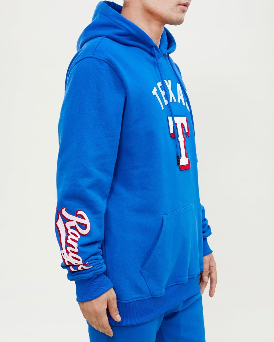 MLB TEXAS RANGERS CLASSIC MEN'S PULLOVER HOODIE (ROYAL BLUE)