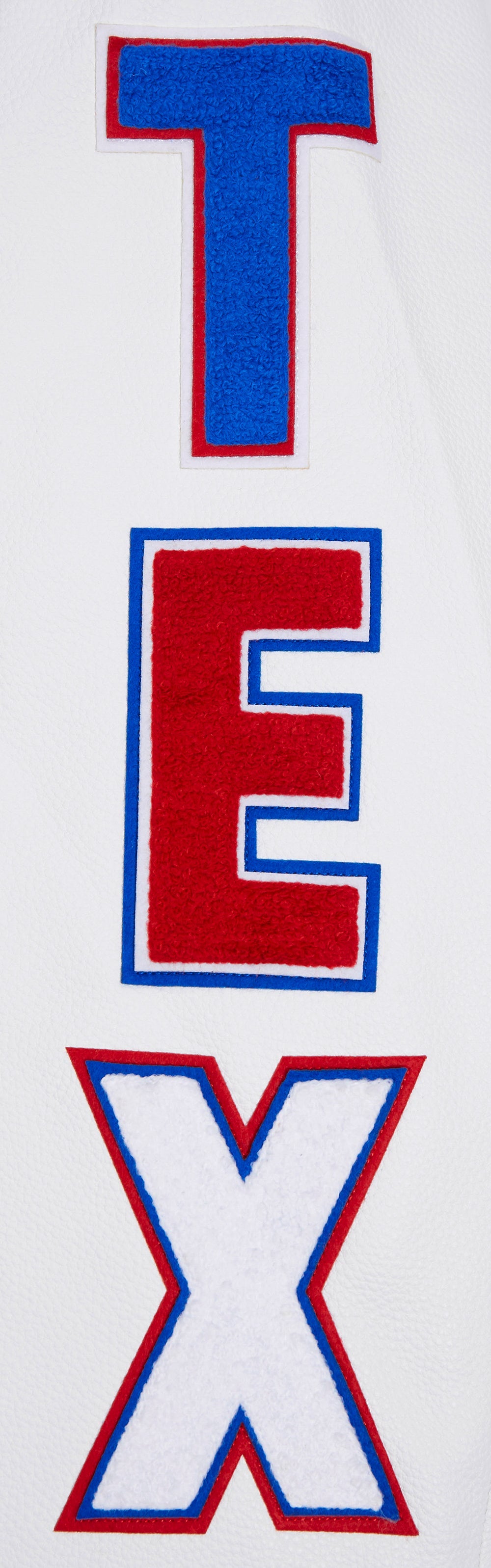 MLB TEXAS RANGERS SCRIPT TAIL MEN'S VARSITY JACKET (RED/WHITE)