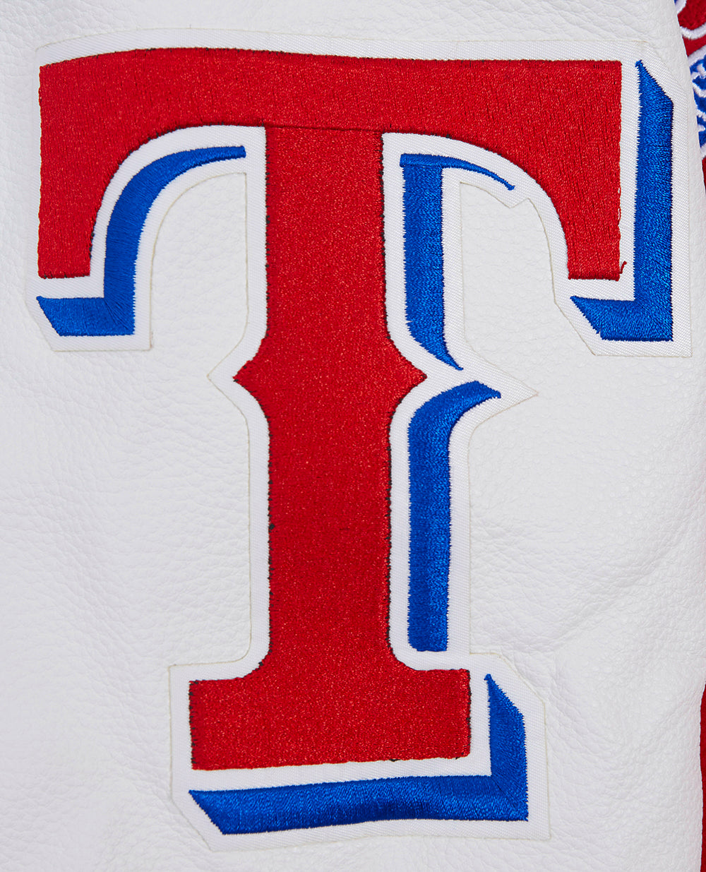 MLB TEXAS RANGERS SCRIPT TAIL MEN'S VARSITY JACKET (RED/WHITE)