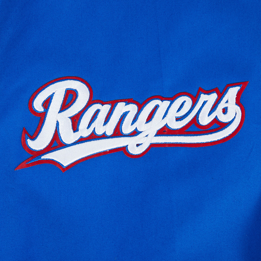 MLB TEXAS RANGERS WINGSPAN BLOUSON EN SERGÉ V2 POUR HOMME (BLEU ROYAL)