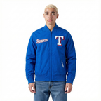 MLB TEXAS RANGERS WINGSPAN BLOUSON EN SERGÉ V2 POUR HOMME (BLEU ROYAL)