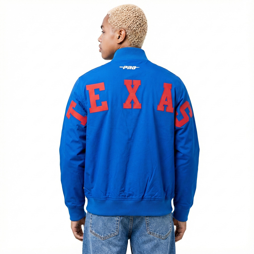MLB TEXAS RANGERS WINGSPAN BLOUSON EN SERGÉ V2 POUR HOMME (BLEU ROYAL)