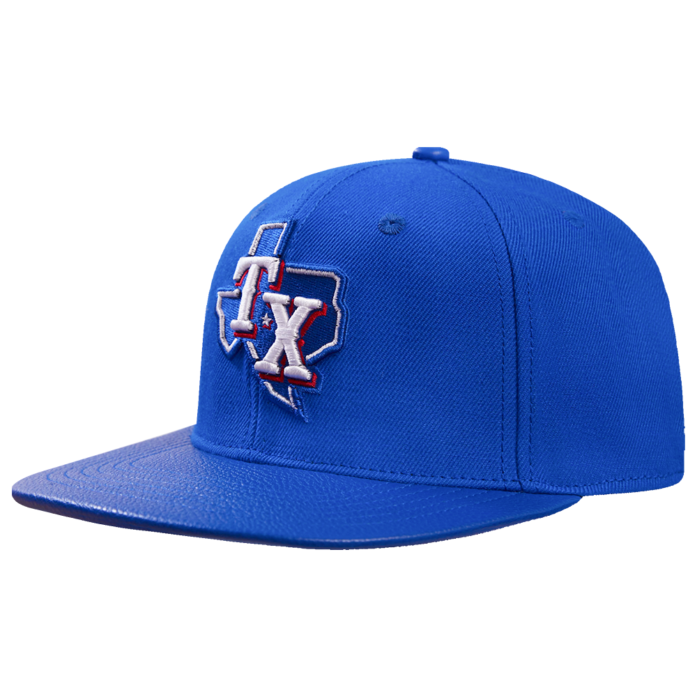 MLB TEXAS RANGERS SCRIPT TAIL CASQUETTE STRAPBACK EN LAINE (BLEU ROYAL)
