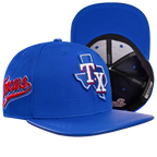 MLB TEXAS RANGERS SCRIPT TAIL CASQUETTE STRAPBACK EN LAINE (BLEU ROYAL)