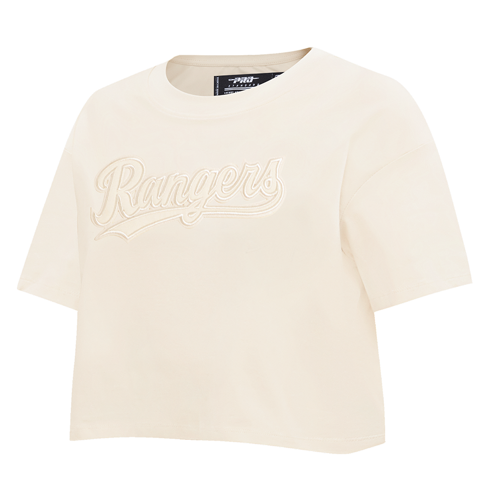 MLB TEXAS RANGERS NEUTRAL WOMEN'S BOXY TOP (EGGSHELL)