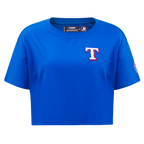 MLB TEXAS RANGERS CLASSIC HAUT À COUPE CARRÉE POUR FEMME (BLEU ROYAL)