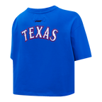 MLB TEXAS RANGERS CLASSIC HAUT À COUPE CARRÉE POUR FEMME (BLEU ROYAL)