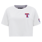 MLB TEXAS RANGERS CLASSIC HAUT À COUPE CARRÉE POUR FEMME (BLANC)