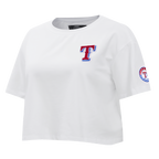 MLB TEXAS RANGERS CLASSIC HAUT À COUPE CARRÉE POUR FEMME (BLANC)