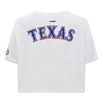 MLB TEXAS RANGERS CLASSIC HAUT À COUPE CARRÉE POUR FEMME (BLANC)