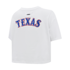 MLB TEXAS RANGERS CLASSIC HAUT À COUPE CARRÉE POUR FEMME (BLANC)