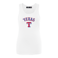 MLB TEXAS RANGERS CLASSIC CAMISOLE DOS NAGEUR À COUPE DÉCONTRACTÉE POUR FEMME (BLANC)