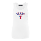 MLB TEXAS RANGERS CLASSIC CAMISOLE DOS NAGEUR À COUPE DÉCONTRACTÉE POUR FEMME (BLANC)