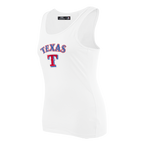 MLB TEXAS RANGERS CLASSIC CAMISOLE DOS NAGEUR À COUPE DÉCONTRACTÉE POUR FEMME (BLANC)