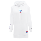 MLB TEXAS RANGERS CLASSIC ROBE À CAPUCHON EN MOLLETON POUR FEMME (BLANC)