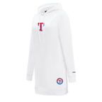 MLB TEXAS RANGERS CLASSIC ROBE À CAPUCHON EN MOLLETON POUR FEMME (BLANC)
