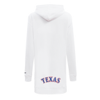 MLB TEXAS RANGERS CLASSIC ROBE À CAPUCHON EN MOLLETON POUR FEMME (BLANC)