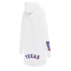 MLB TEXAS RANGERS CLASSIC ROBE À CAPUCHON EN MOLLETON POUR FEMME (BLANC)