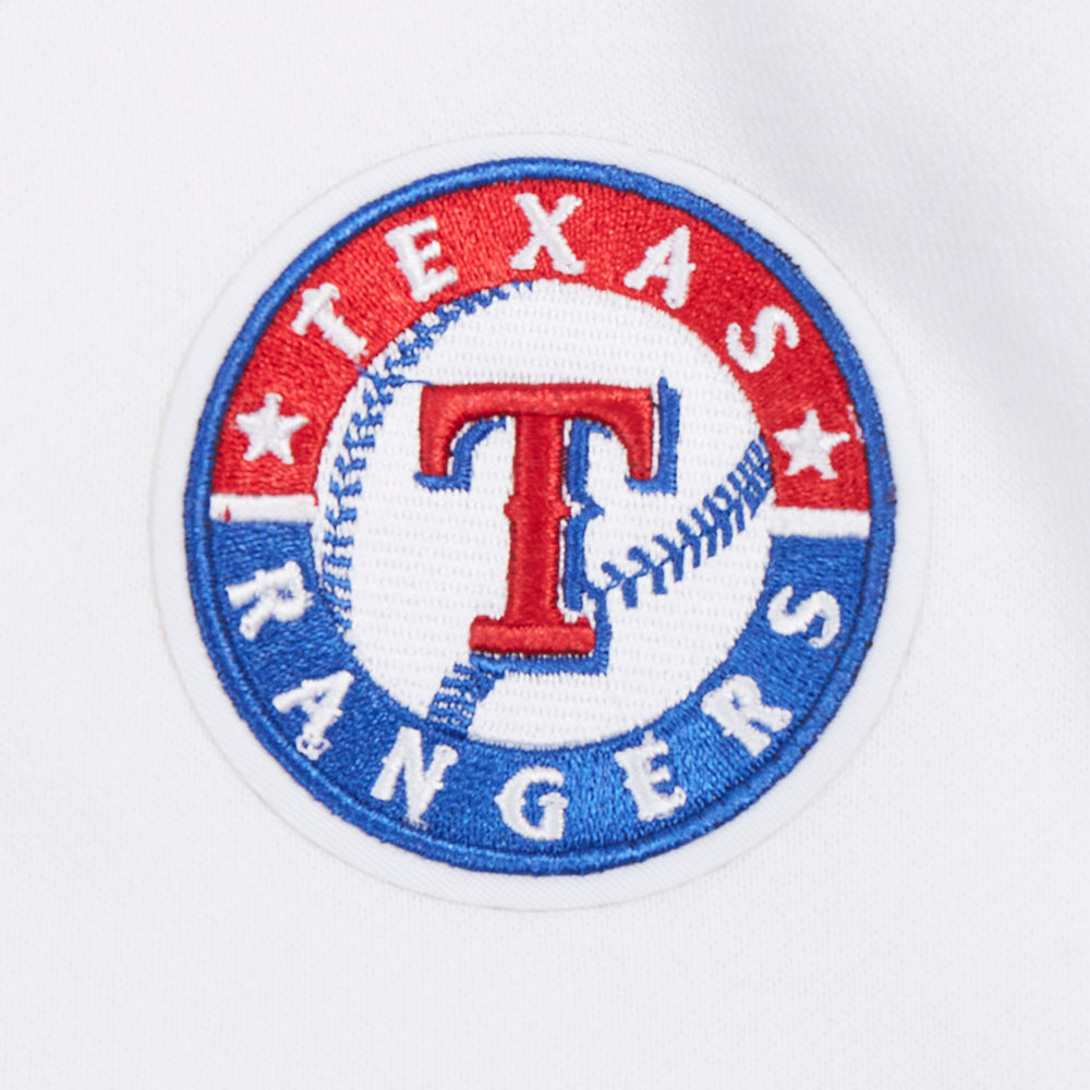 MLB TEXAS RANGERS CLASSIC ROBE À CAPUCHON EN MOLLETON POUR FEMME (BLANC)