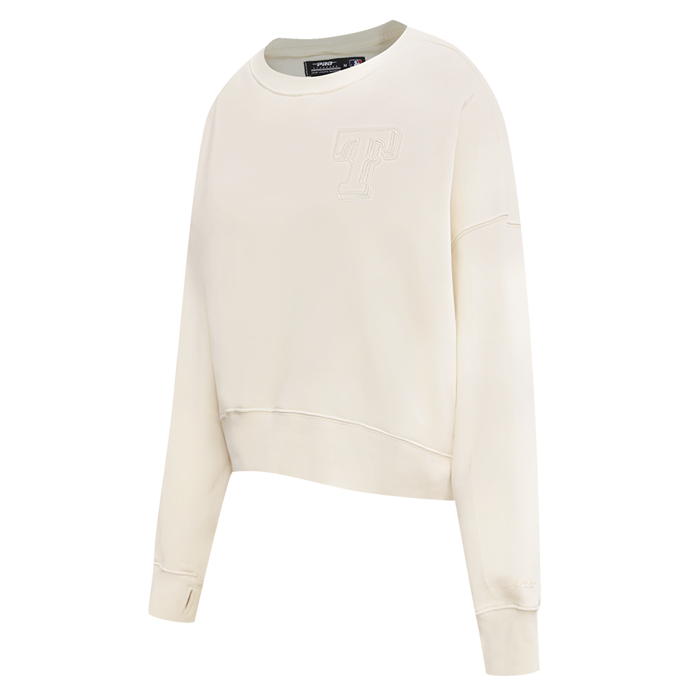 MLB TEXAS RANGERS NEUTRAL WOMEN'S CREWNECK (EGGSHELL)