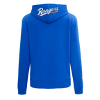 MLB TEXAS RANGERS CLASSIC WOMEN'S FLEECE PULLOVER HOODIE (ROYAL BLUE)