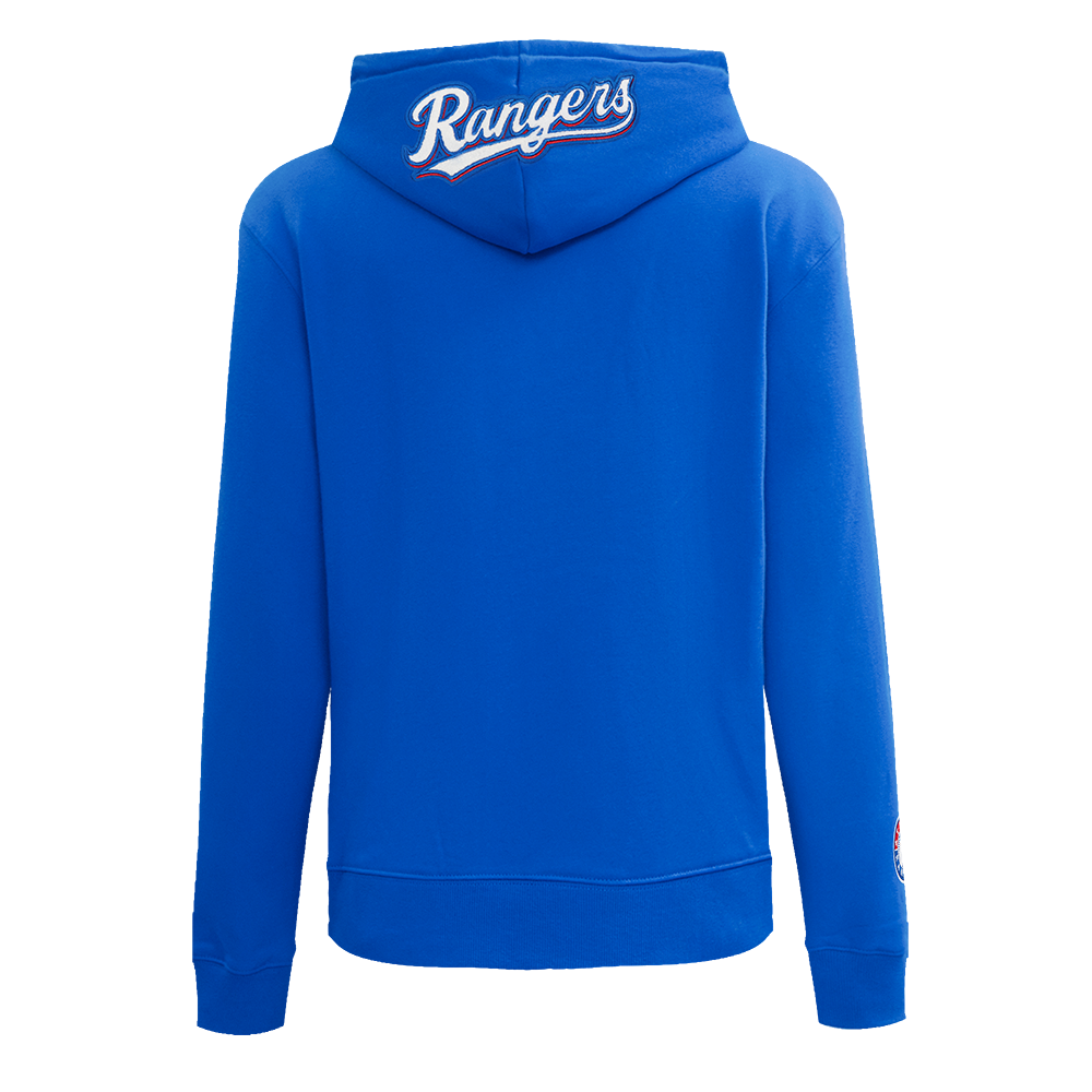 MLB TEXAS RANGERS CLASSIC WOMEN'S FLEECE PULLOVER HOODIE (ROYAL BLUE)