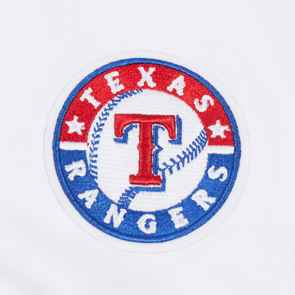 MLB TEXAS RANGERS CLASSIC WOMEN'S FLEECE PULLOVER HOODIE (WHITE)