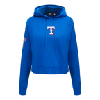 MLB TEXAS RANGERS CLASSIC CHANDAIL À CAPUCHON COURT POUR FEMME (BLEU ROYAL)