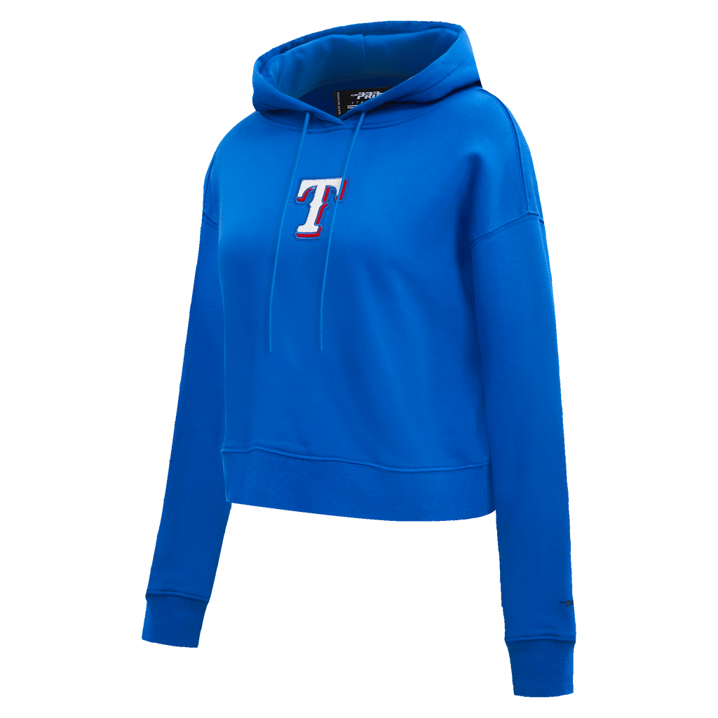 MLB TEXAS RANGERS CLASSIC CHANDAIL À CAPUCHON COURT POUR FEMME (BLEU ROYAL)
