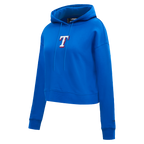 MLB TEXAS RANGERS CLASSIC CHANDAIL À CAPUCHON COURT POUR FEMME (BLEU ROYAL)
