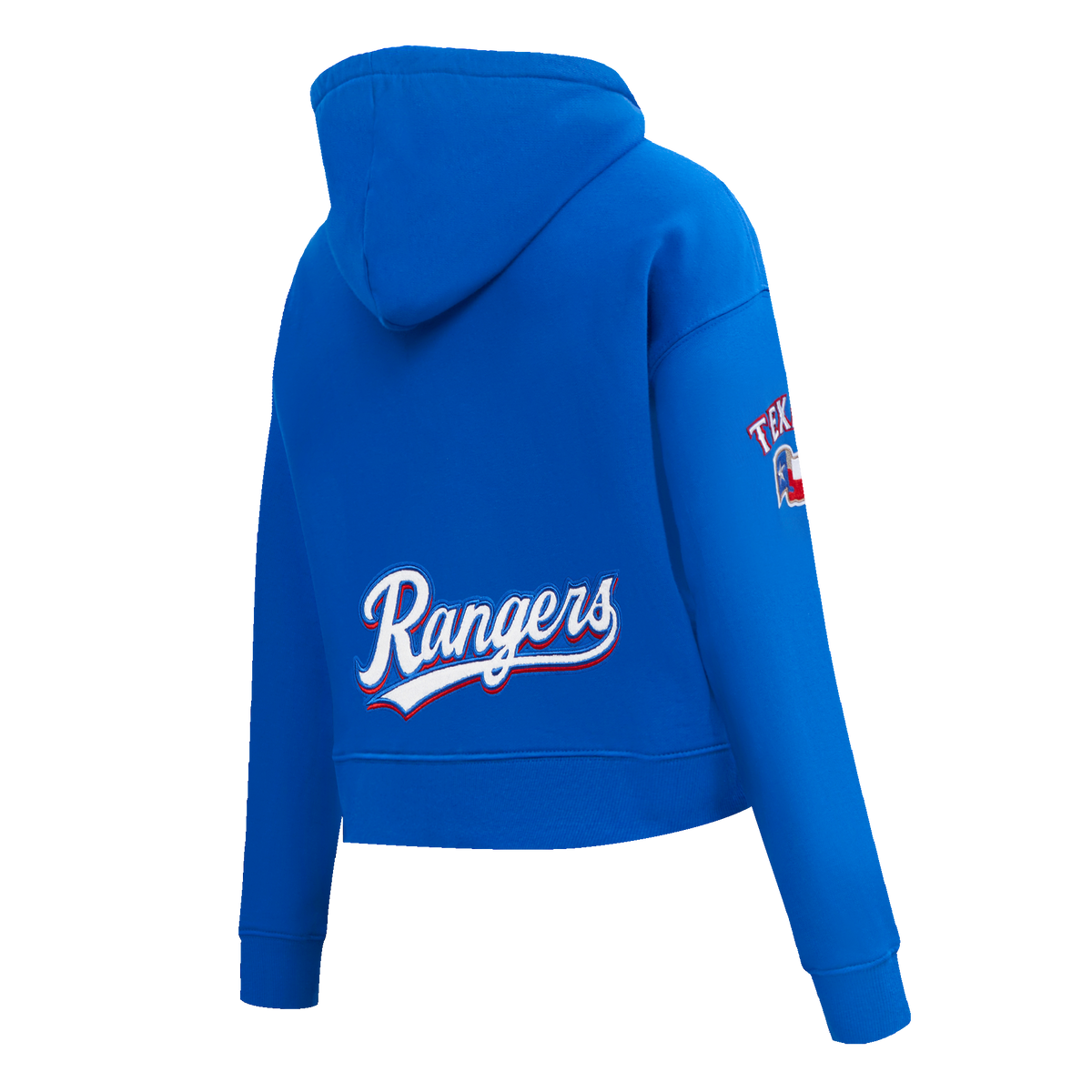 MLB TEXAS RANGERS CLASSIC CHANDAIL À CAPUCHON COURT POUR FEMME (BLEU ROYAL)