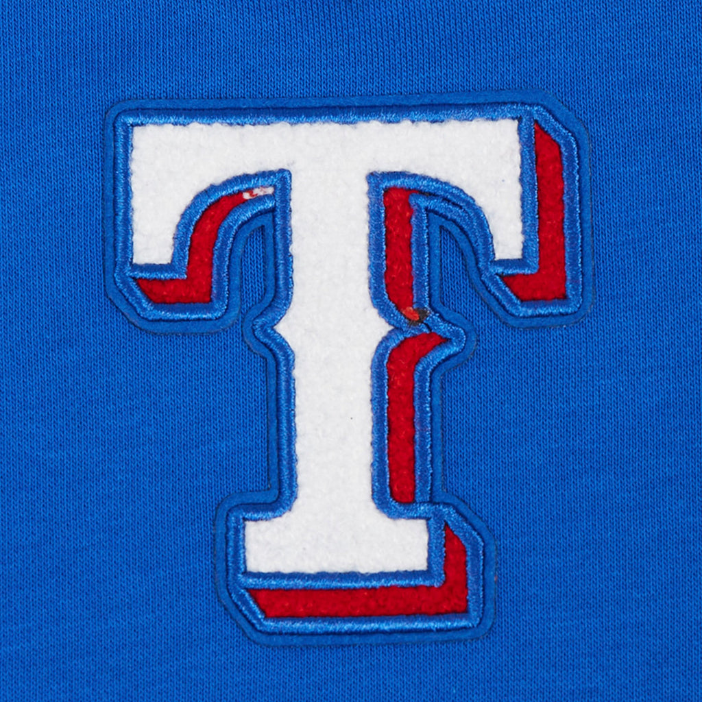 MLB TEXAS RANGERS CLASSIC CHANDAIL À CAPUCHON COURT POUR FEMME (BLEU ROYAL)