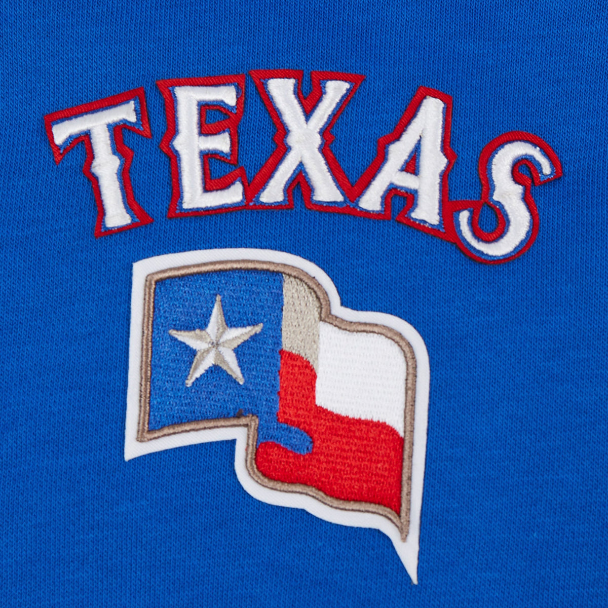 MLB TEXAS RANGERS CLASSIC CHANDAIL À CAPUCHON COURT POUR FEMME (BLEU ROYAL)